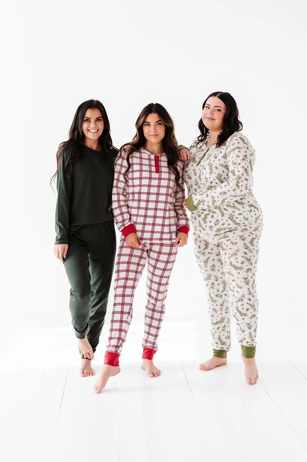Women's Candy Cane Plaid Pajama Set