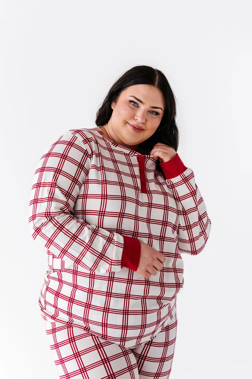Women's Candy Cane Plaid Pajama Set