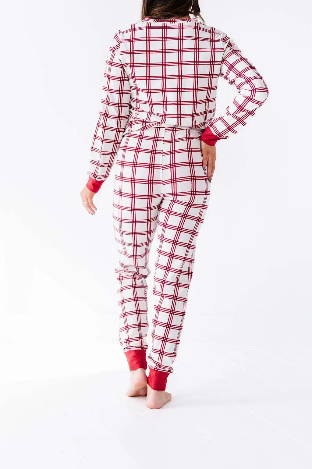 Women's Candy Cane Plaid Pajama Set