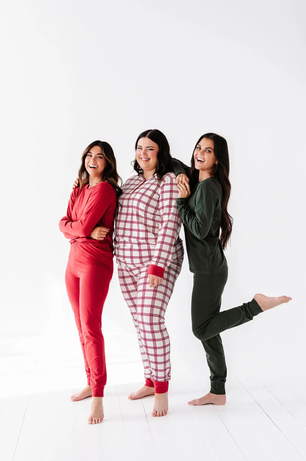 Women's Candy Cane Plaid Pajama Set