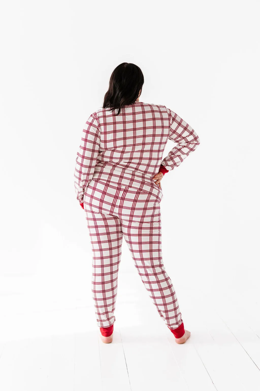 Women's Candy Cane Plaid Pajama Set