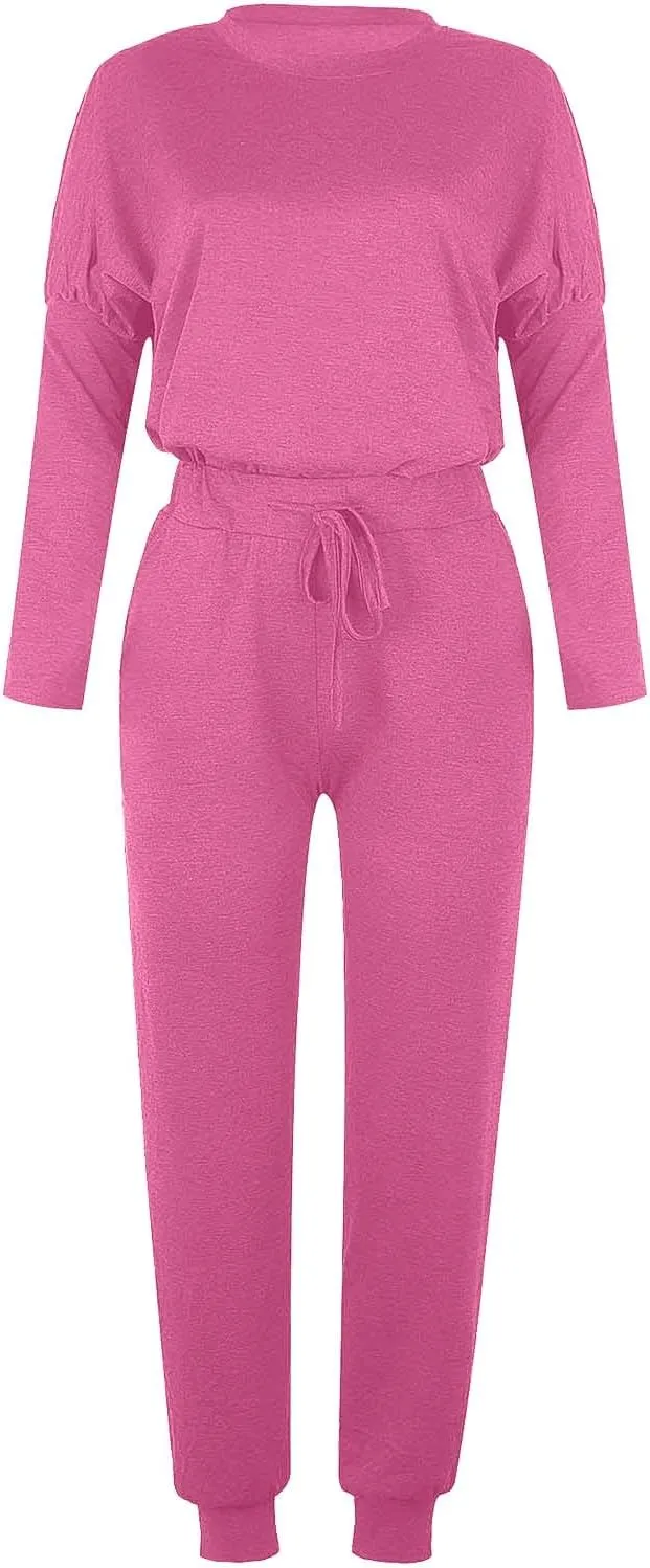 Women's Casual Pullover 2 Piece Outfits Breathable Skin Friendly Loungewear Sets Outdoor Sports Casual Sweatsuits Set