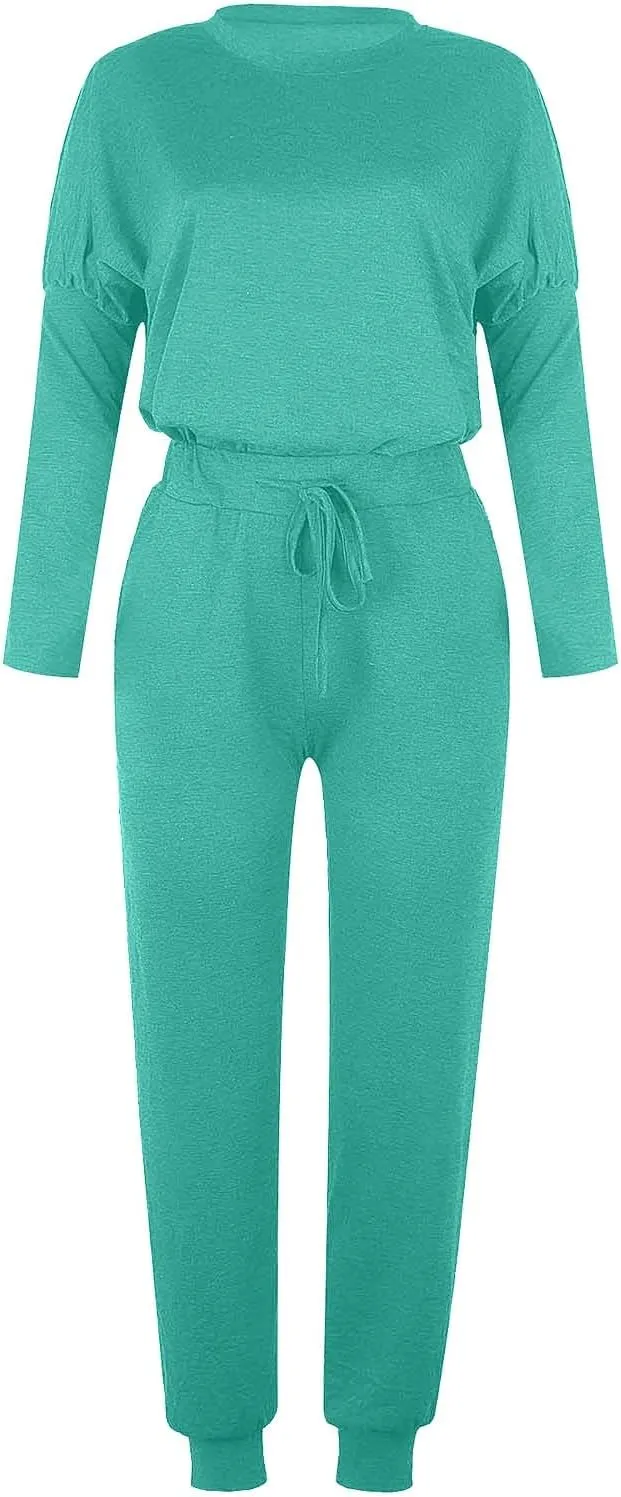 Women's Casual Pullover 2 Piece Outfits Breathable Skin Friendly Loungewear Sets Outdoor Sports Casual Sweatsuits Set