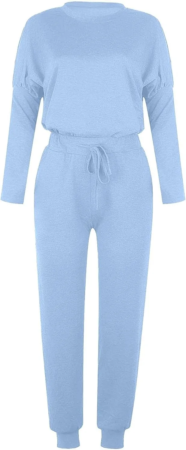 Women's Casual Pullover 2 Piece Outfits Breathable Skin Friendly Loungewear Sets Outdoor Sports Casual Sweatsuits Set