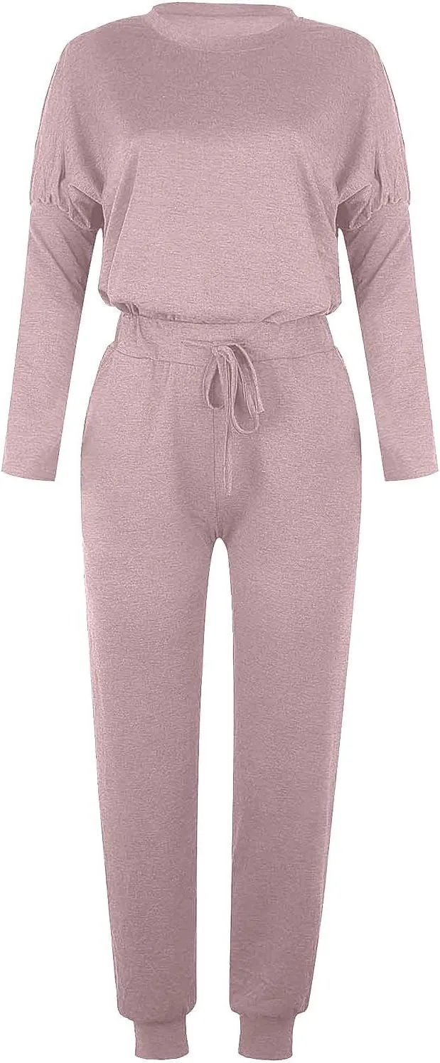 Women's Casual Pullover 2 Piece Outfits Breathable Skin Friendly Loungewear Sets Outdoor Sports Casual Sweatsuits Set