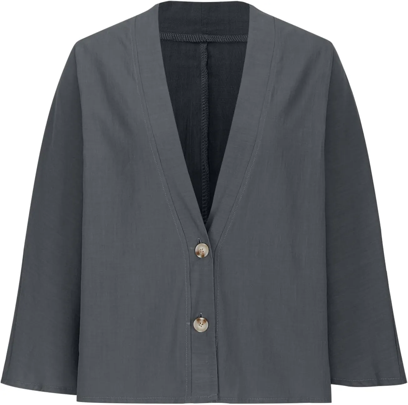 Womens Cotten Linen Button Down Cardigans Dressy Casual Long Sleeve Open Front Lightweight Beach Cover ups