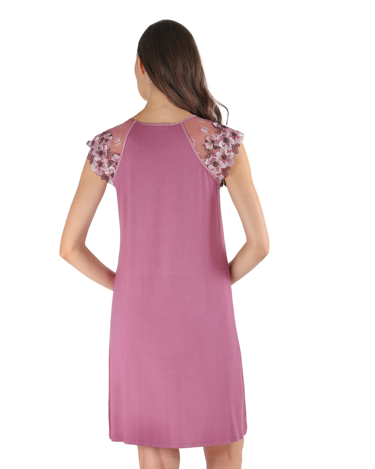 Women's Enchanted Romance Floral Embroidered Nightshirt