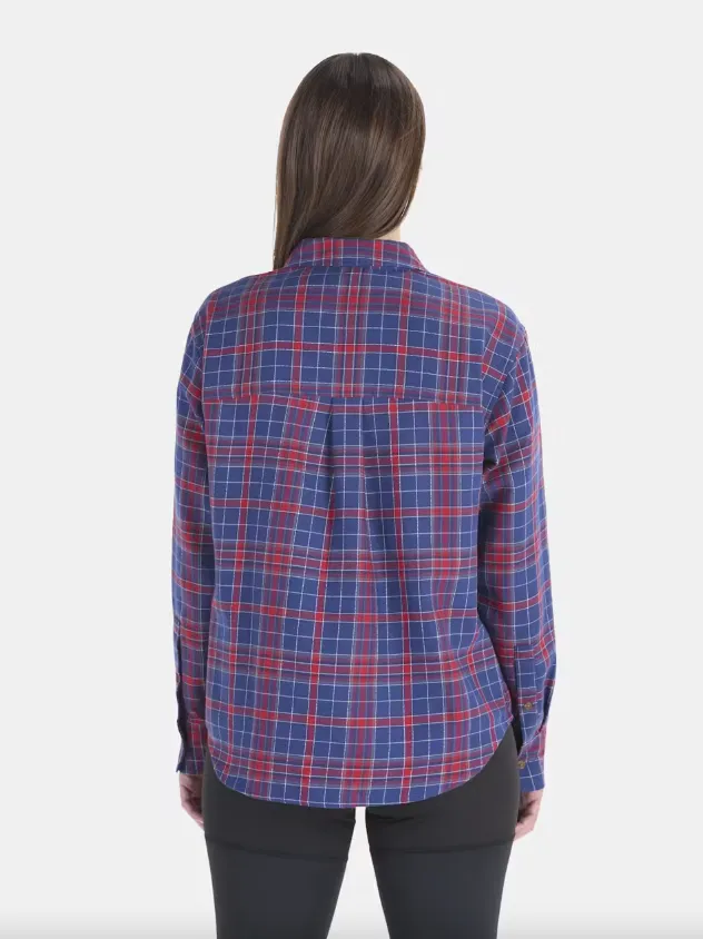 Women's Fairfax Novelty Lightweight Flannel Shirt - Team Red/Twilight Blue