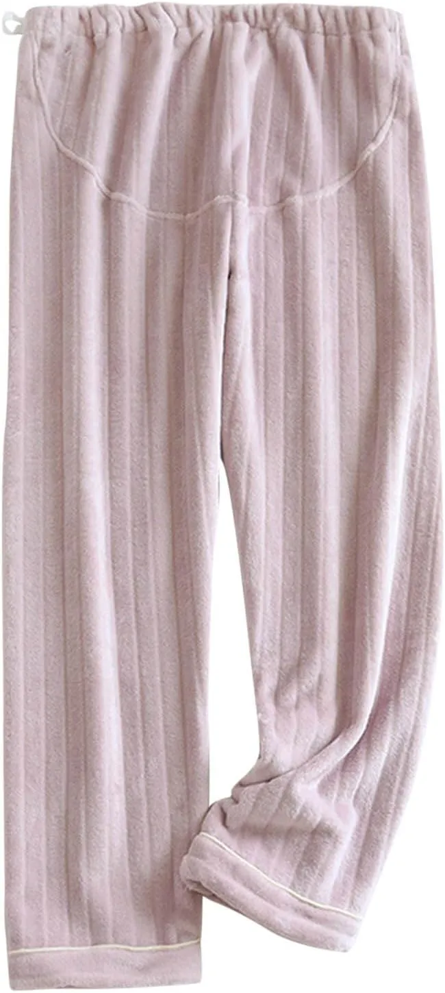 Women's Flannel Fuzzy Pajama Pants Comfy Warm Fleece Pajamas Lounge Long Pants Sleepwear Home Pants with Pockets