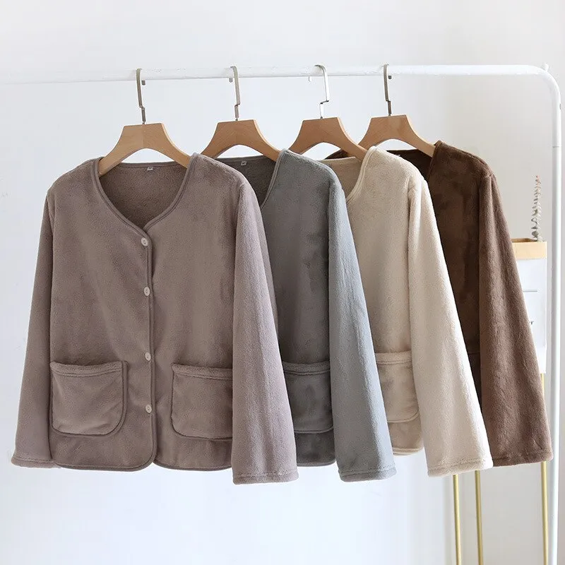 Women's Fleece Jacket Pajamas