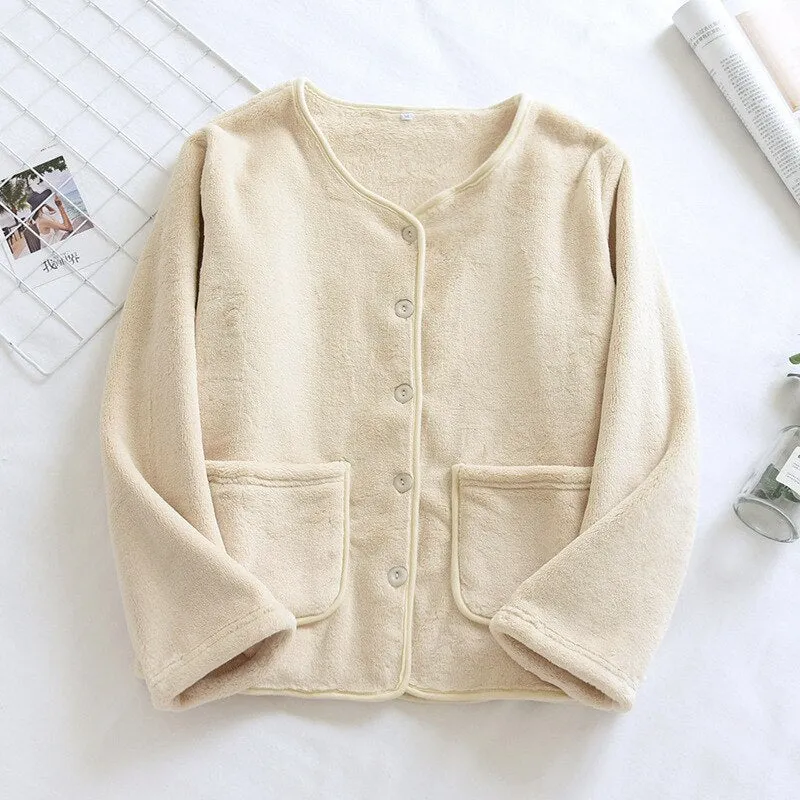 Women's Fleece Jacket Pajamas