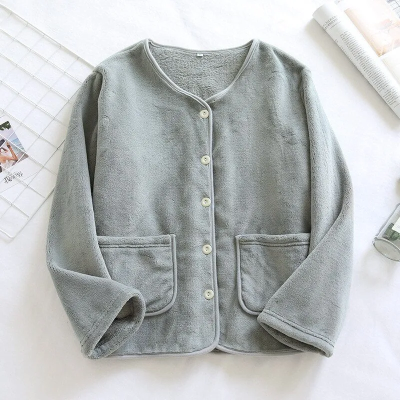 Women's Fleece Jacket Pajamas