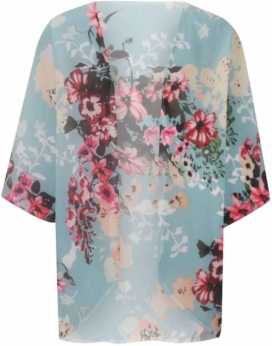 Womens Floral Print Puff Sleeve Kimono Cardigan Summer Fashion Loose Coverup Cute Lightweight Kimonos 2025 Trendy