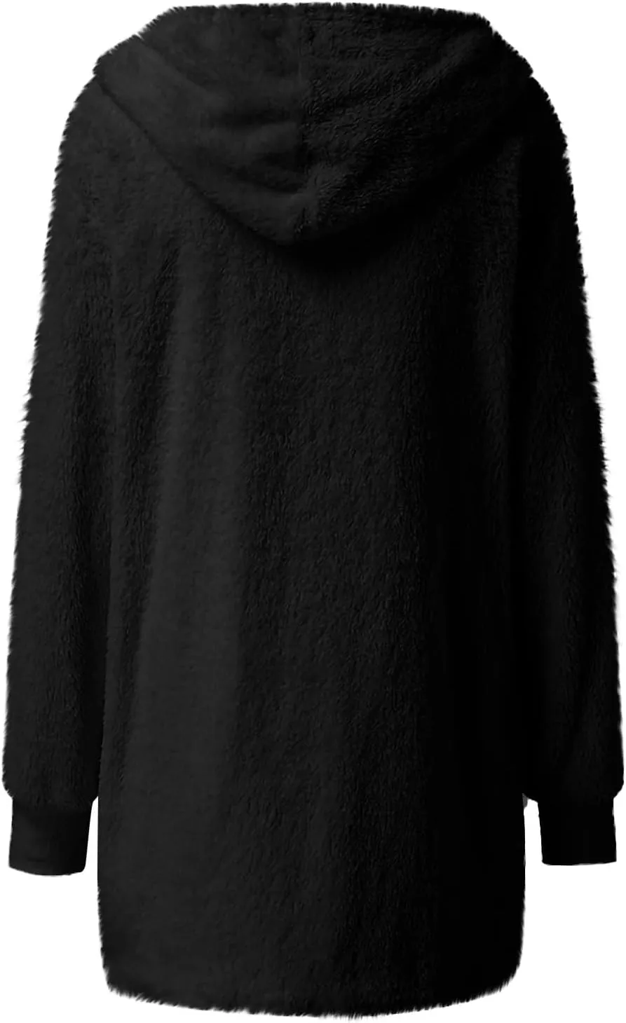Women's Fuzzy 3 Piece Outfits Fleece Warm Hooded Robe Cardigan Crop Top Shorts Set Pajamas Cozy Loungewear Sets