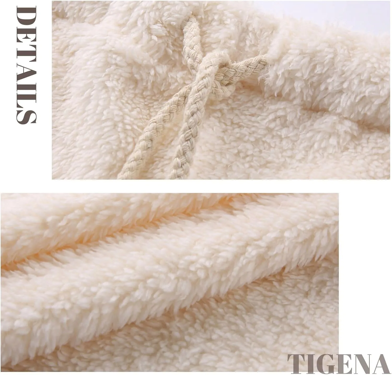 Women's Fuzzy 3 Piece Outfits Fleece Warm Hooded Robe Cardigan Crop Top Shorts Set Pajamas Cozy Loungewear Sets