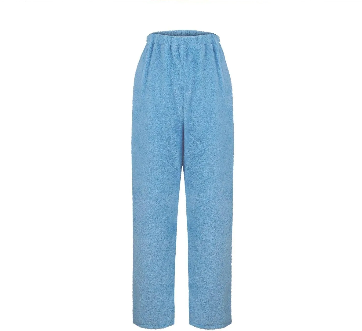 Womens Fuzzy Fleece Casual Pants Winter Warm Sleep Lounge Trousers Joggers Soft Plush Pajama Bottoms with Pockets