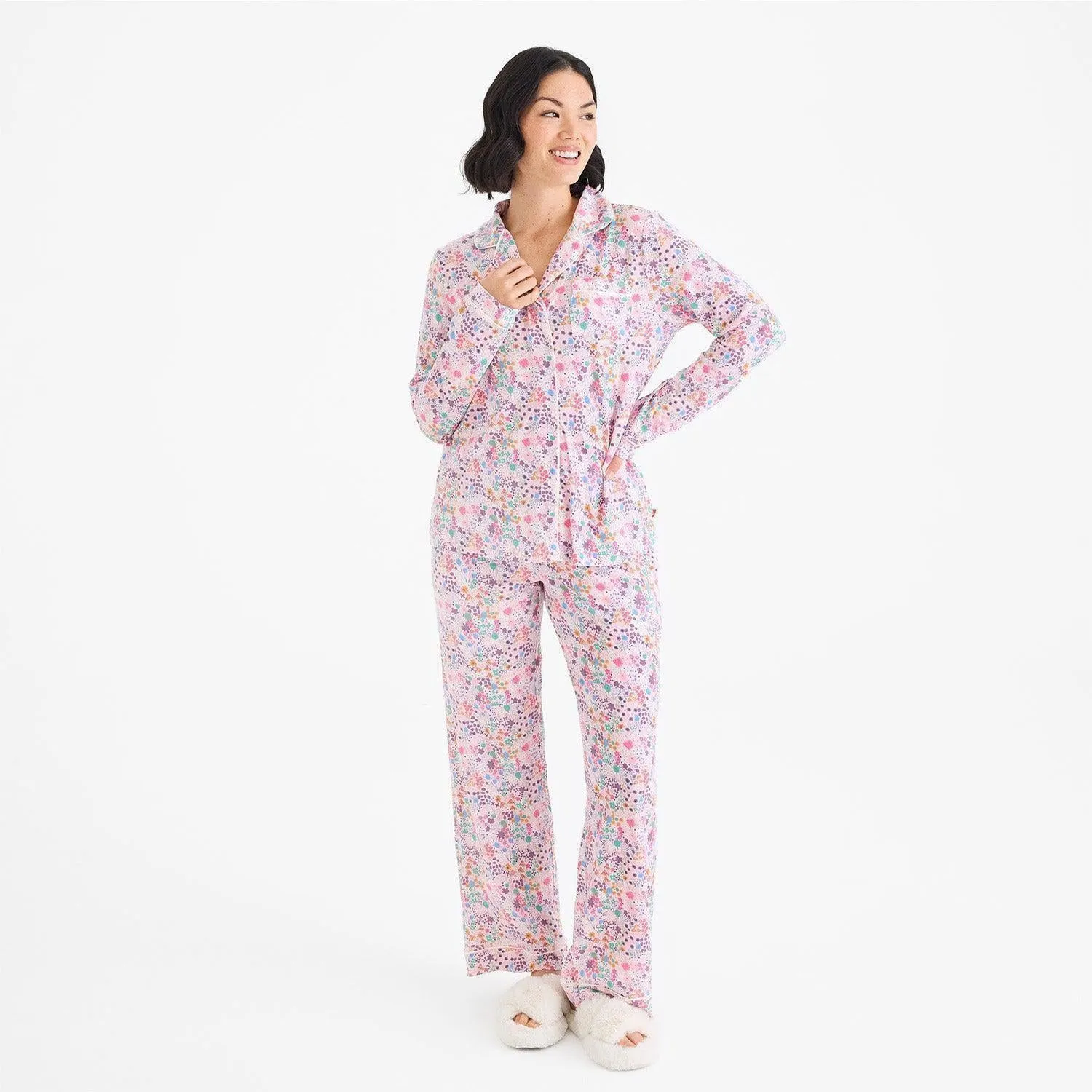 women's isla modal magnetic classic with a twist long sleeve pajama set