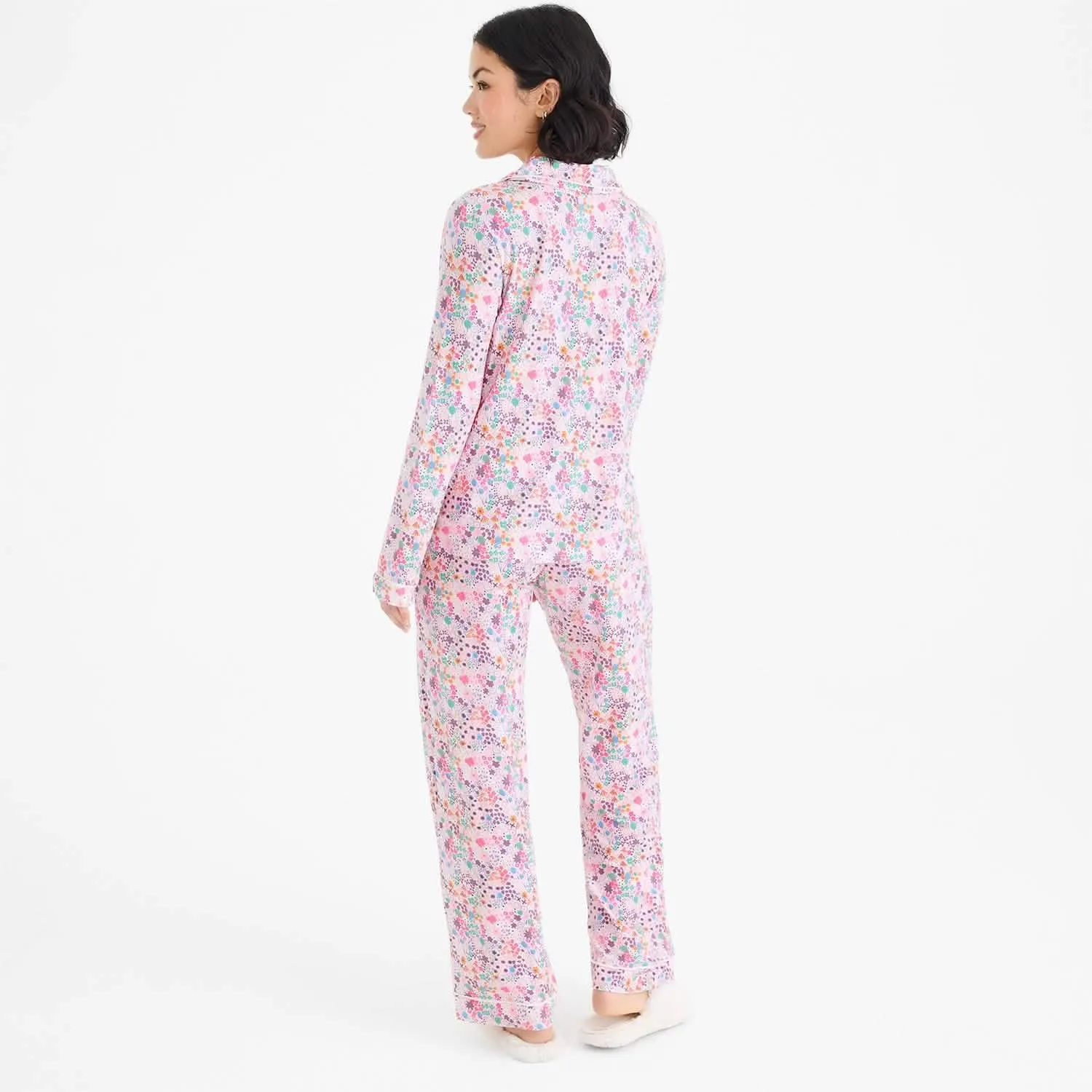 women's isla modal magnetic classic with a twist long sleeve pajama set