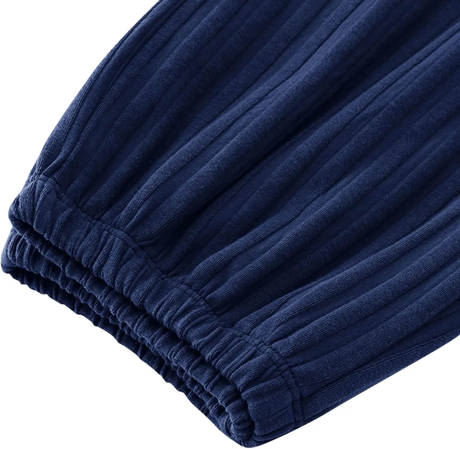 Women's Leisure Pajama Pants Elastic Waist Pleated Home Pjs with Contrast Color Trim Comfy Daily Routine Sleep Pant