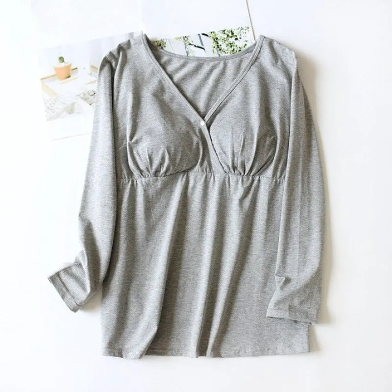 Women's Long-Sleeve Maternity Pajamas