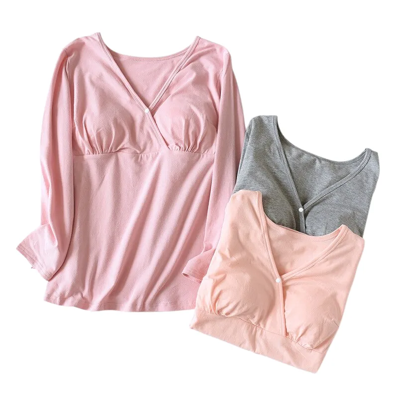 Women's Long-Sleeve Maternity Pajamas