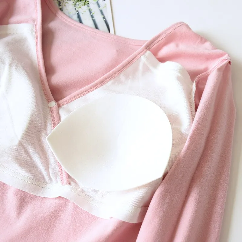 Women's Long-Sleeve Maternity Pajamas