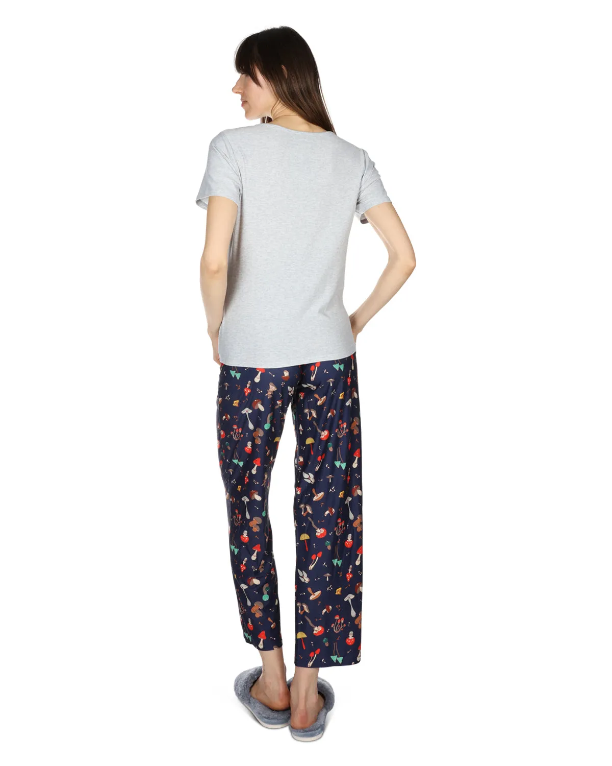 Women's Mushrooms Two Piece PJ Set in a Bag