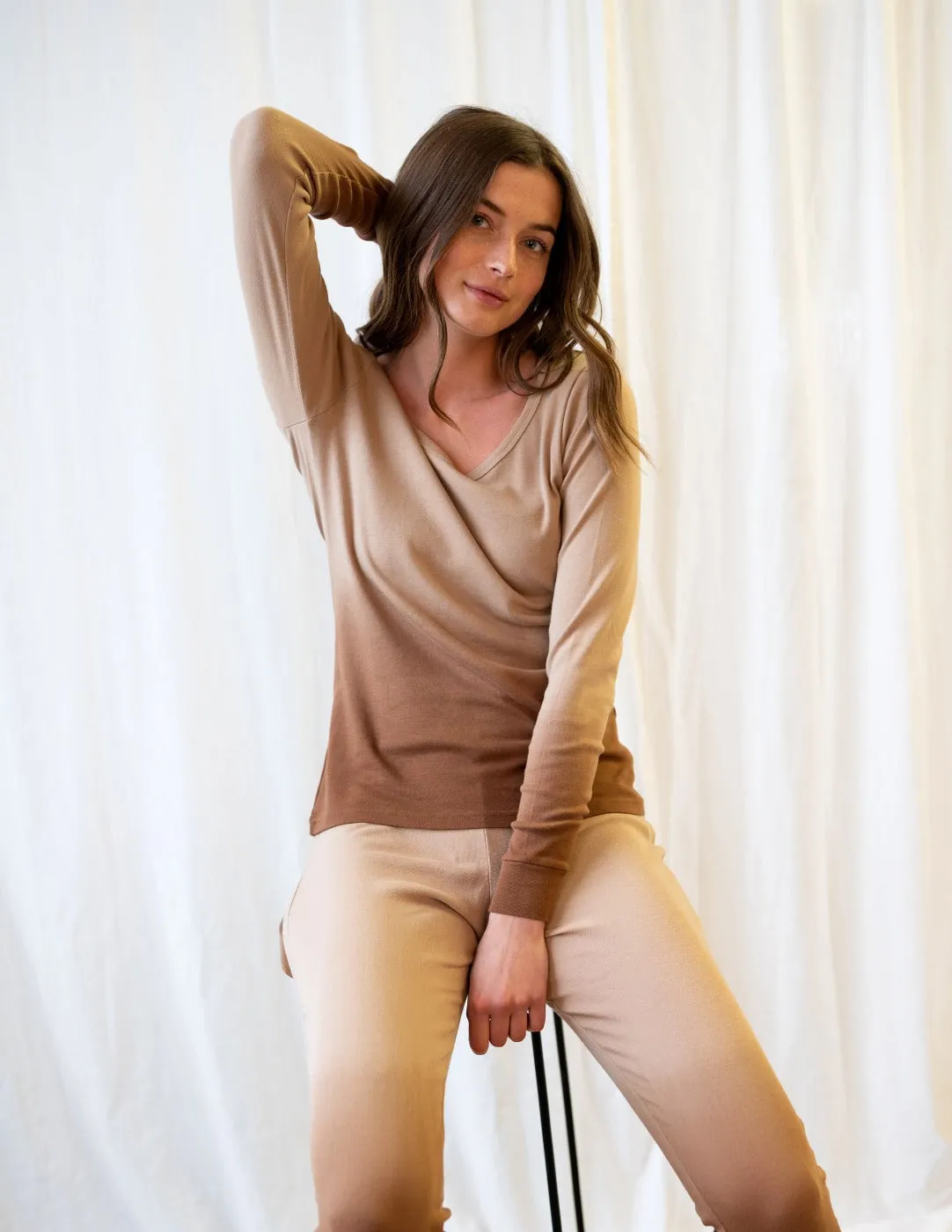 Women's Ombré Dye Cotton Pajamas