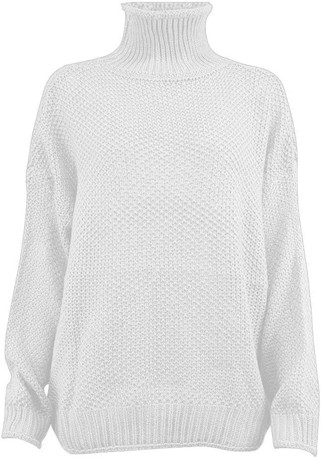 Women's Oversized Long Turtleneck Tunic Long Batwing Sleeve Pullover Knit Sweater Long