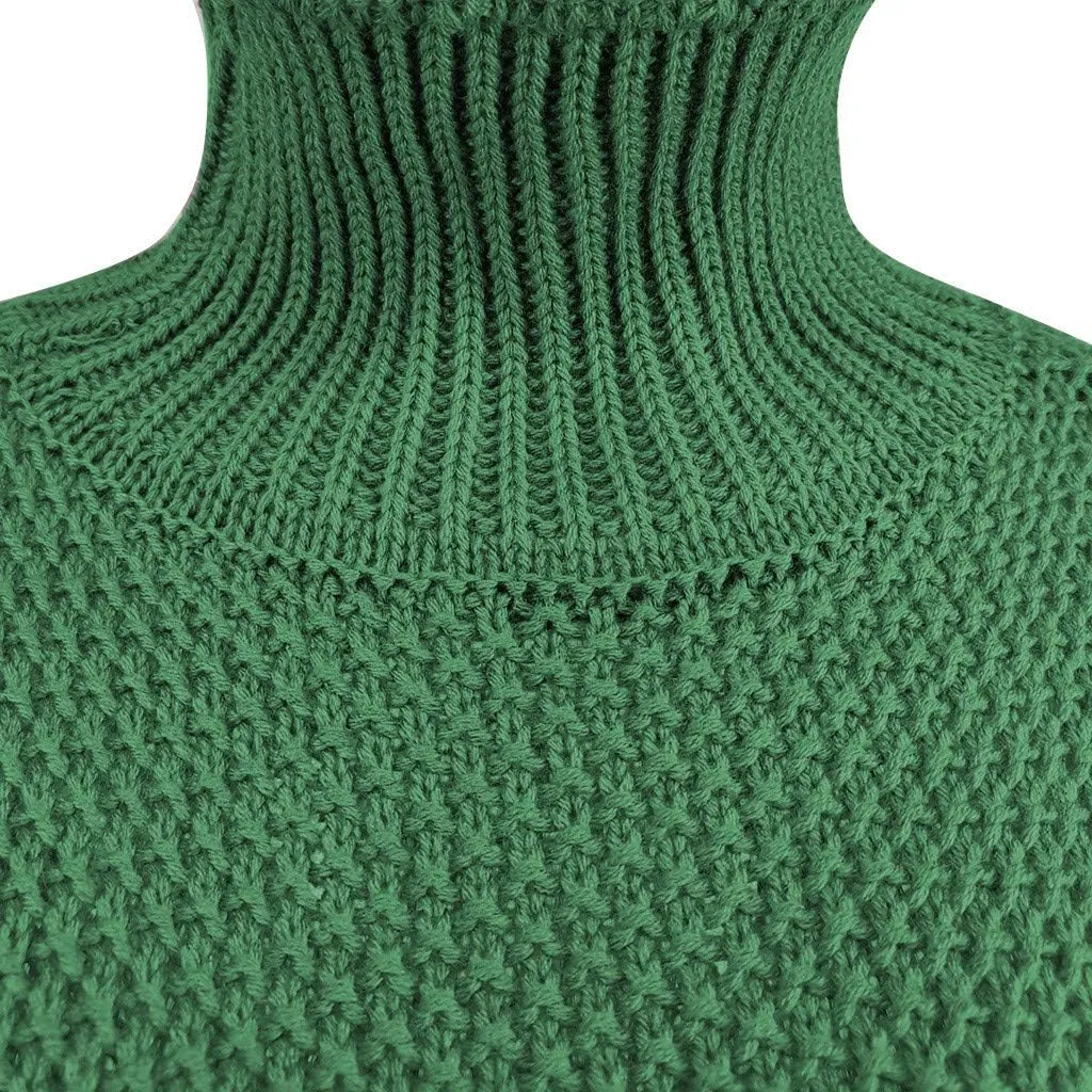 Women's Oversized Long Turtleneck Tunic Long Batwing Sleeve Pullover Knit Sweater Long