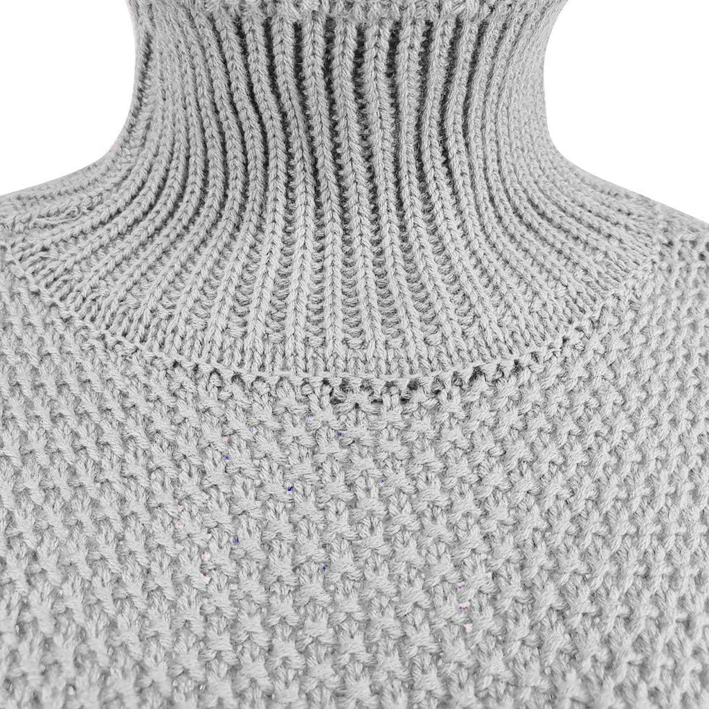 Women's Oversized Long Turtleneck Tunic Long Batwing Sleeve Pullover Knit Sweater Long