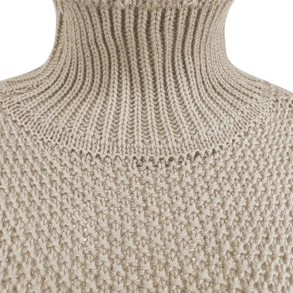 Women's Oversized Long Turtleneck Tunic Long Batwing Sleeve Pullover Knit Sweater Long