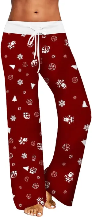 Women's Pajama Pants PJs Bottoms for Women Wide Leg Sleep Loungewear Pants Wide Leg Athletic Pants Lounge Pants