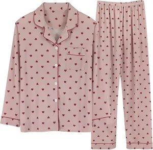 Womens Pajama Sets Pajamas Women Autumn and Winter Long Sleeve Lapel Vest Suit Trousers Plus Size Casual Short Set