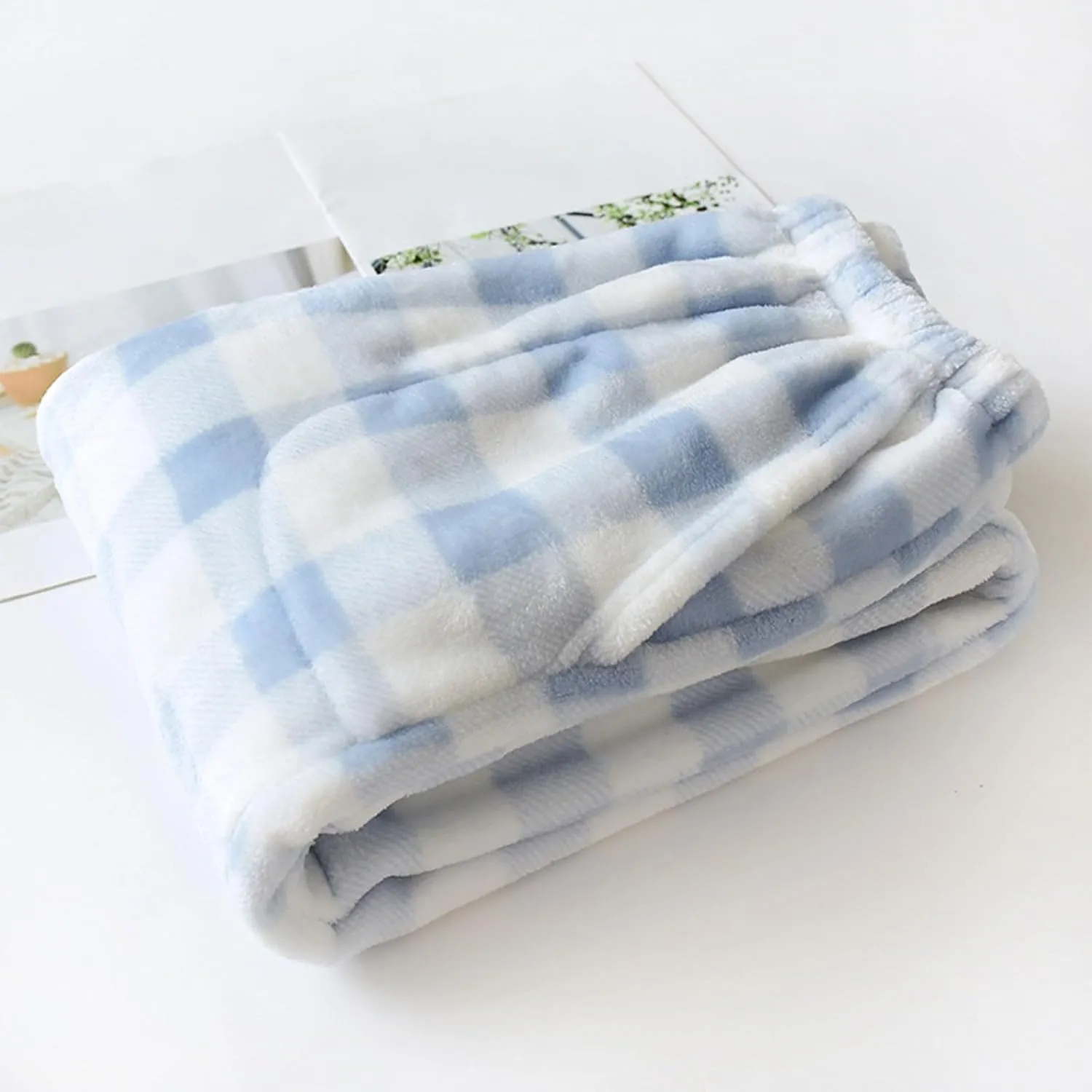 Women's Pants Plush Plaid Printed Pajama Pants Warm and Cozy Pajama Bottoms Daily Home Lounge Pants