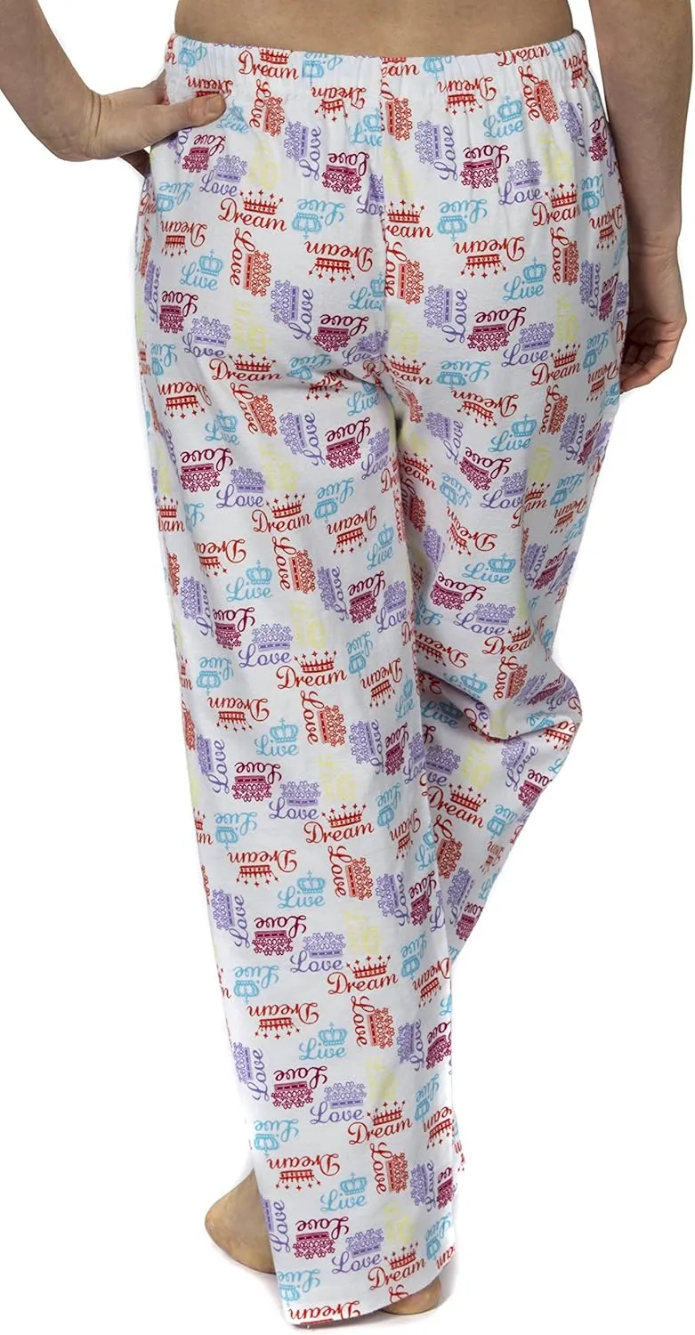 Women's Pure Cotton Flannel Pajama Lounge Bottoms