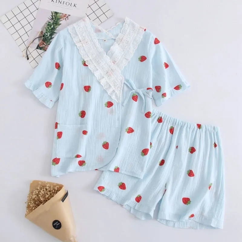 Women's Pure Cotton Solid Color Pajama Sets
