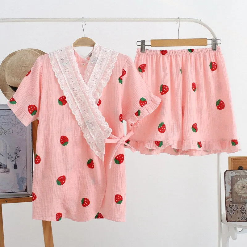 Women's Pure Cotton Solid Color Pajama Sets