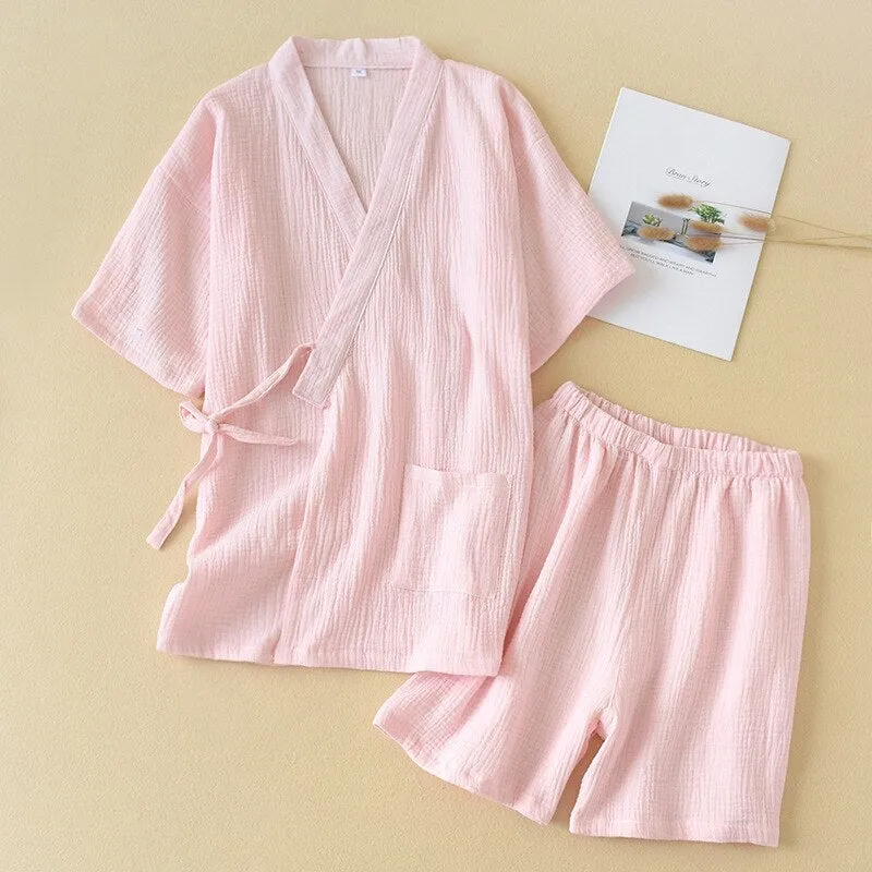 Women's Pure Cotton Solid Color Pajama Sets