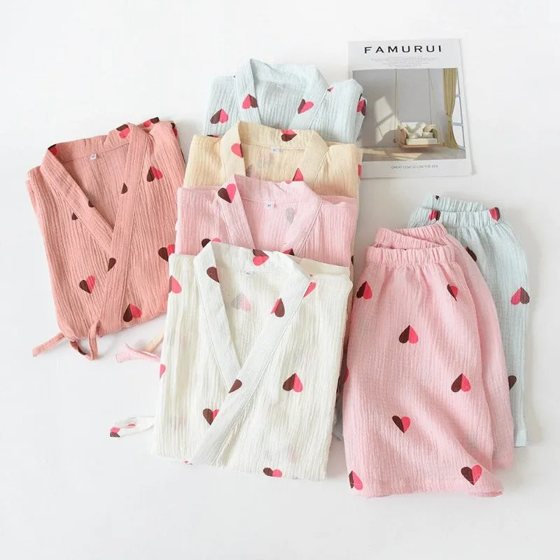 Women's Pure Cotton Solid Color Pajama Sets
