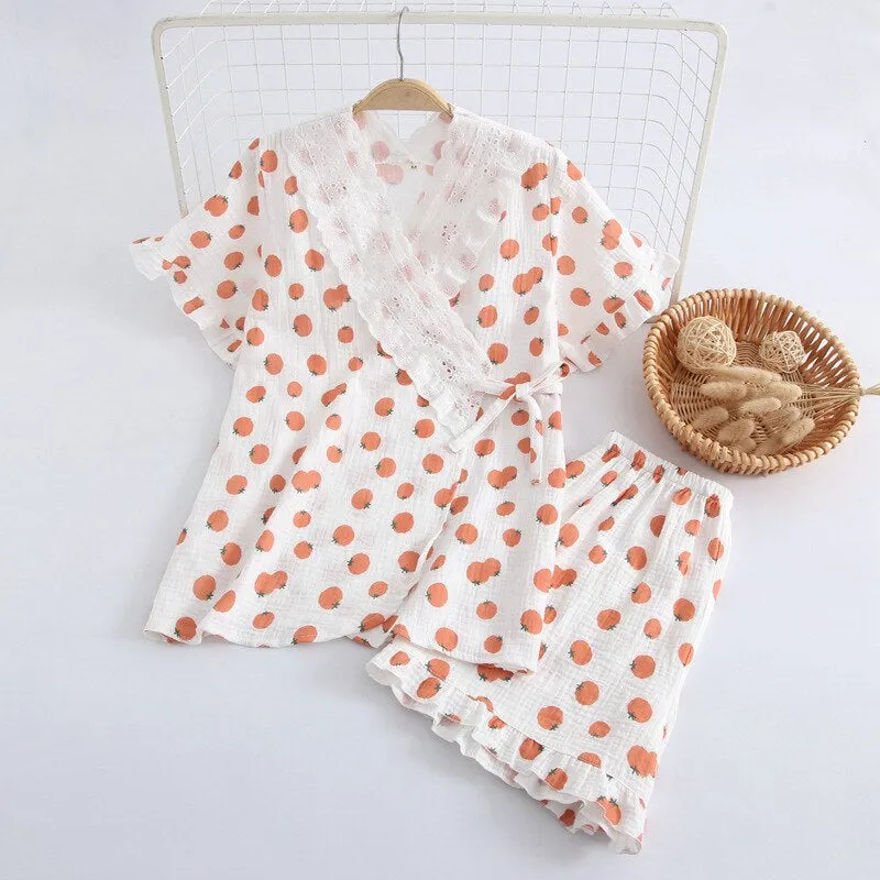 Women's Pure Cotton Solid Color Pajama Sets