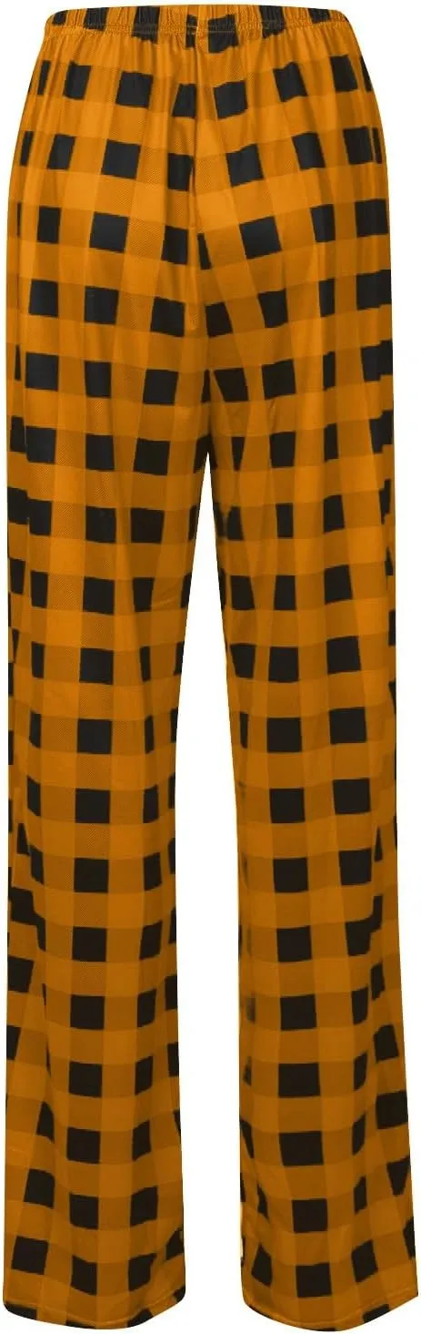 Women's Pyjama Bottoms Classic Plaid Pj Pants Comfy Loose Soft Plaid Pants Pyjamas Bottoms Couples Loungewear Pants
