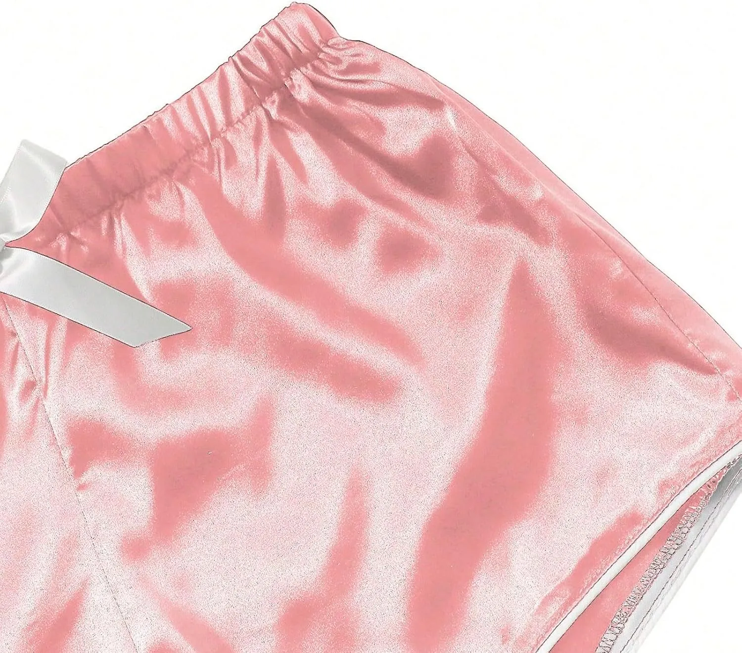 Womens Satin Plus Size Short Sleeve Shorts Pajamas Set Button down Tshirts 2pieces Sleepwear Nightwear Soft Pjs Lounge Sets