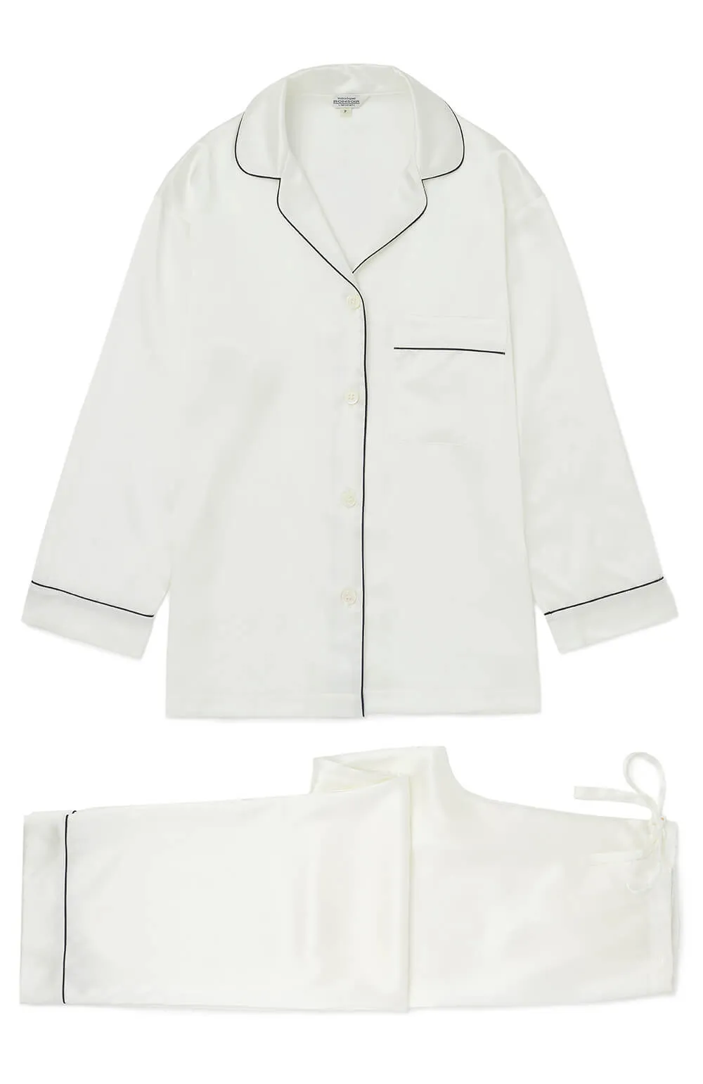 Women's Silk Pajamas - Ivory