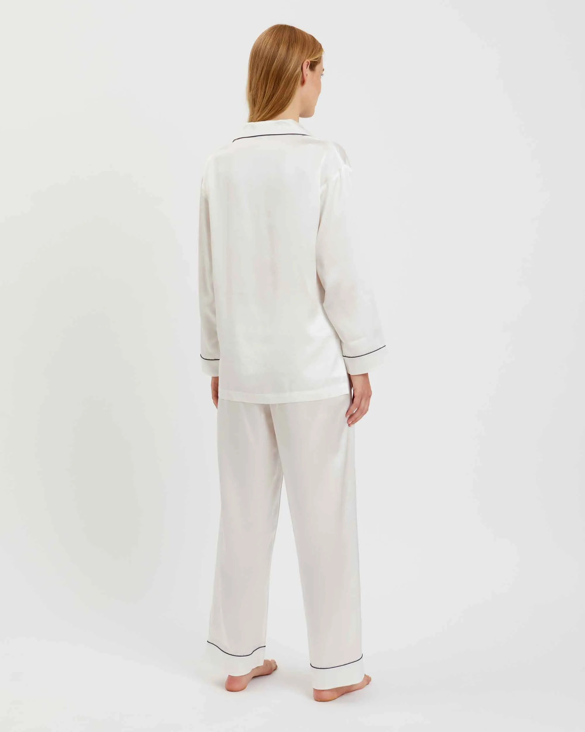 Women's Silk Pajamas - Ivory