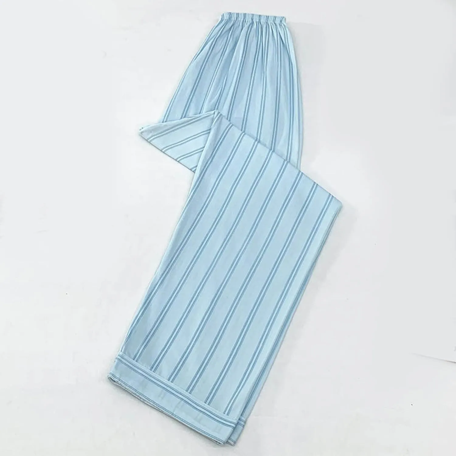 Womens Striped Pajama Pants Comfy Pj Bottoms Soft Printed Lounge Pant Elastic High Waist Homewear Summer Trousers