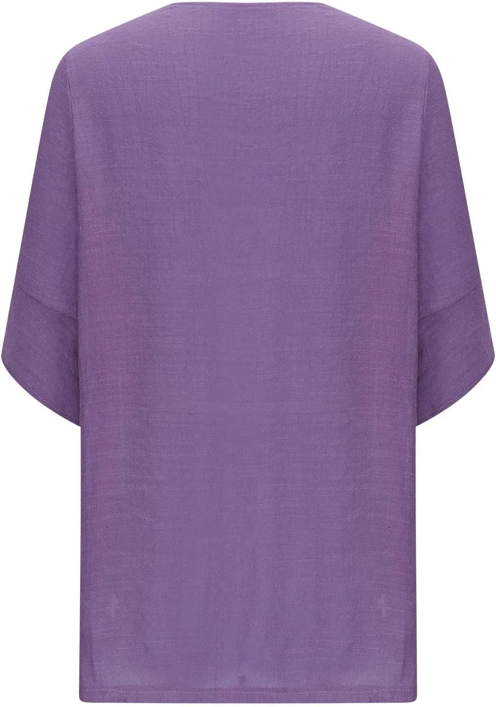 Womens Summer Cotten Linen Cardigan 3/4 Sleeve Open Front Casual Loose Lightweight Cover Ups Trendy