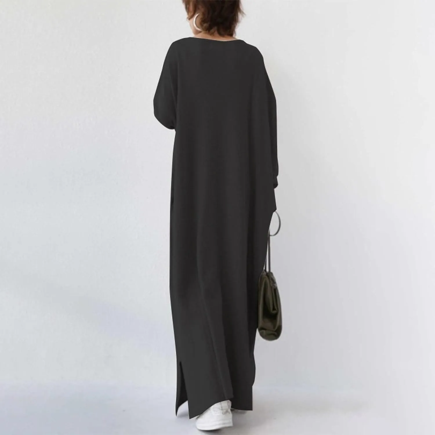 Womens Turtleneck Dresses Casual Long Sleeve Maxi Dress y2k Long Sleeve Floore Length A Line Swing Long Dress