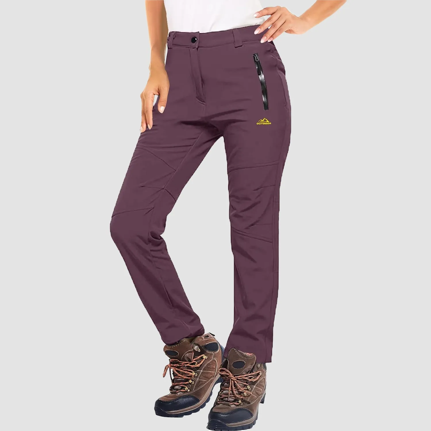Womens Winter Pants Warm Fleece Lined Water Resistant Snow Skiing Hiking Pants