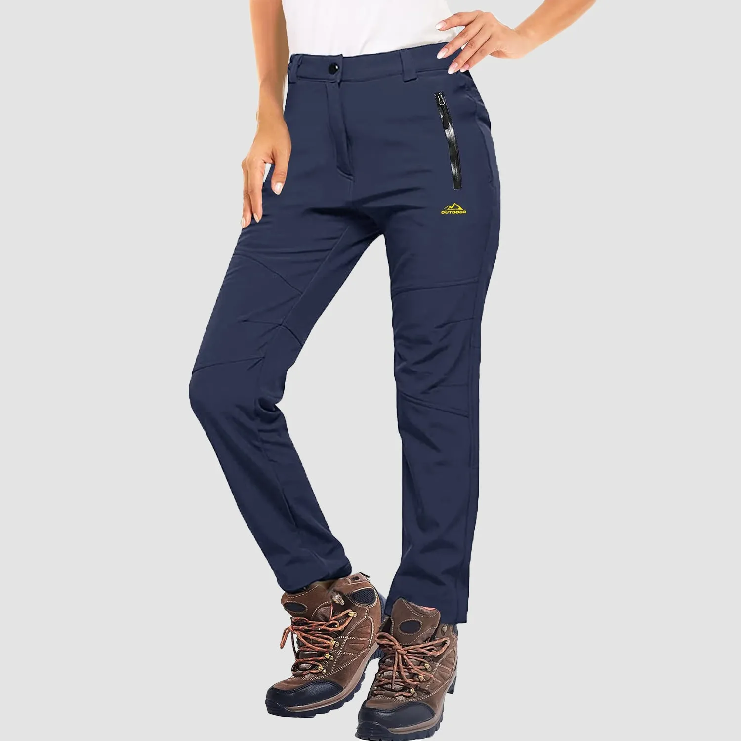 Womens Winter Pants Warm Fleece Lined Water Resistant Snow Skiing Hiking Pants